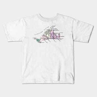 1875 Map of Martha's Vineyard Kids T-Shirt